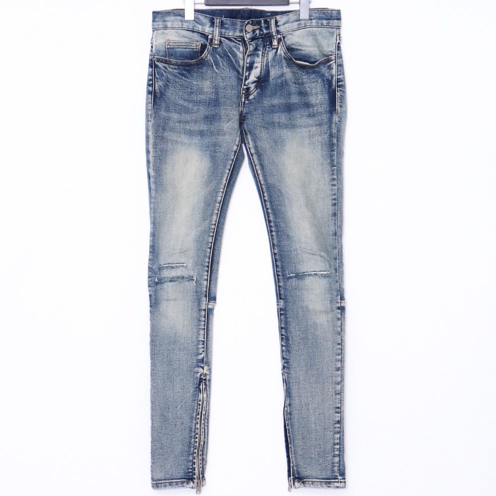 MNML 裾ジップ スキニーデニムパンツ サイズ28 インディゴ - メルカリ