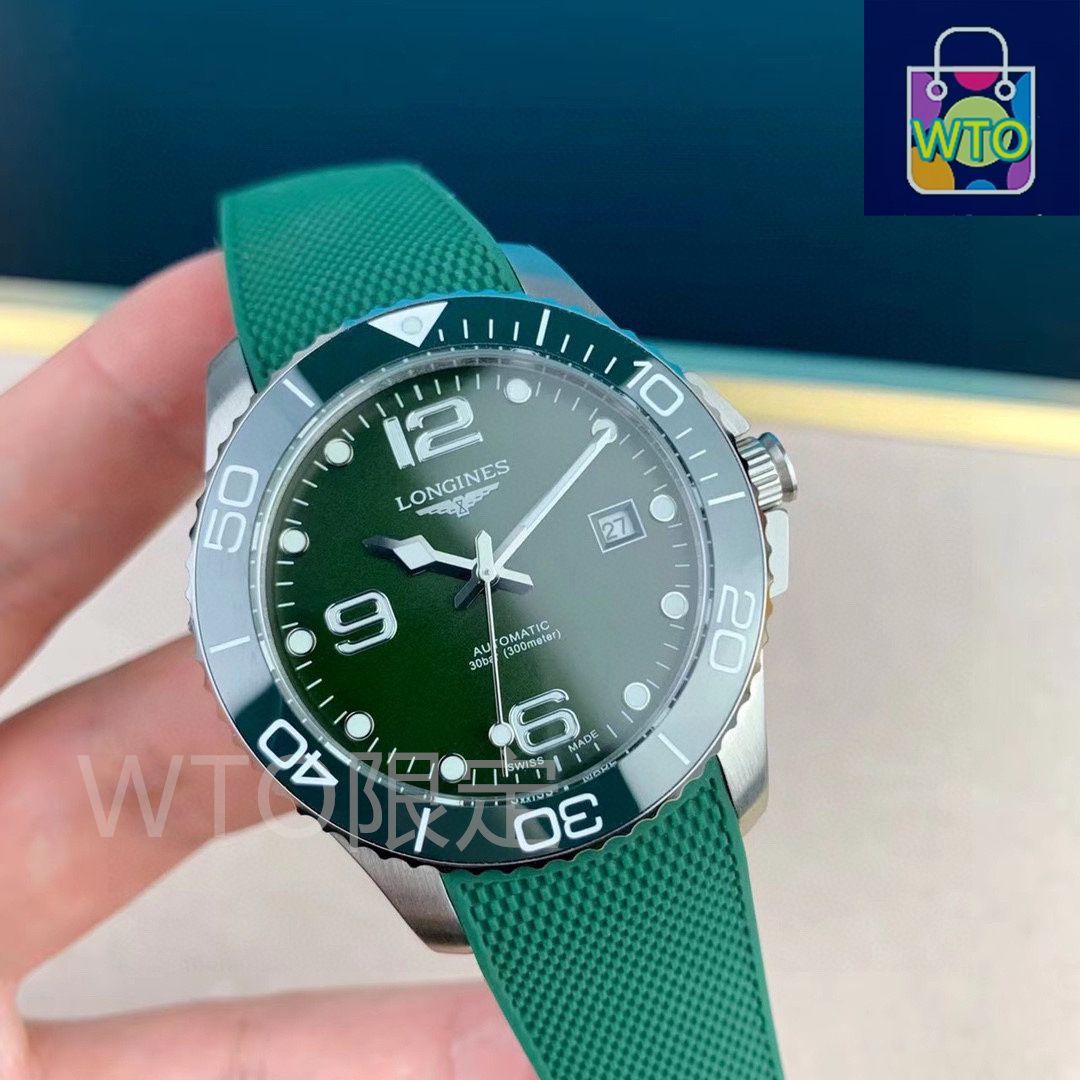 LONGINES CONQUEST メンズ　腕時計 コンクエスト 自動巻、ステンレススティール、ブルー「サンレイ