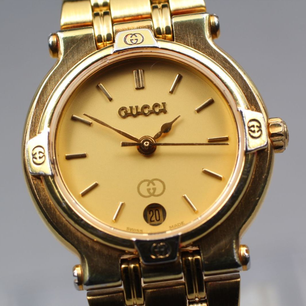 127 【美品】 Vintage Gucci 9200L GOLD クォーツ ゴールド レディース