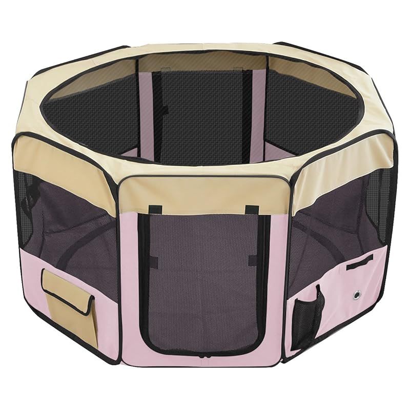 ottostyle.jp 折りたたみ八角形ペットサークル Lサイズ 【ピンク