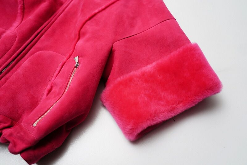 □美品□ESCADA エスカーダ ムートン ジャケット ブルゾン サイズ34  