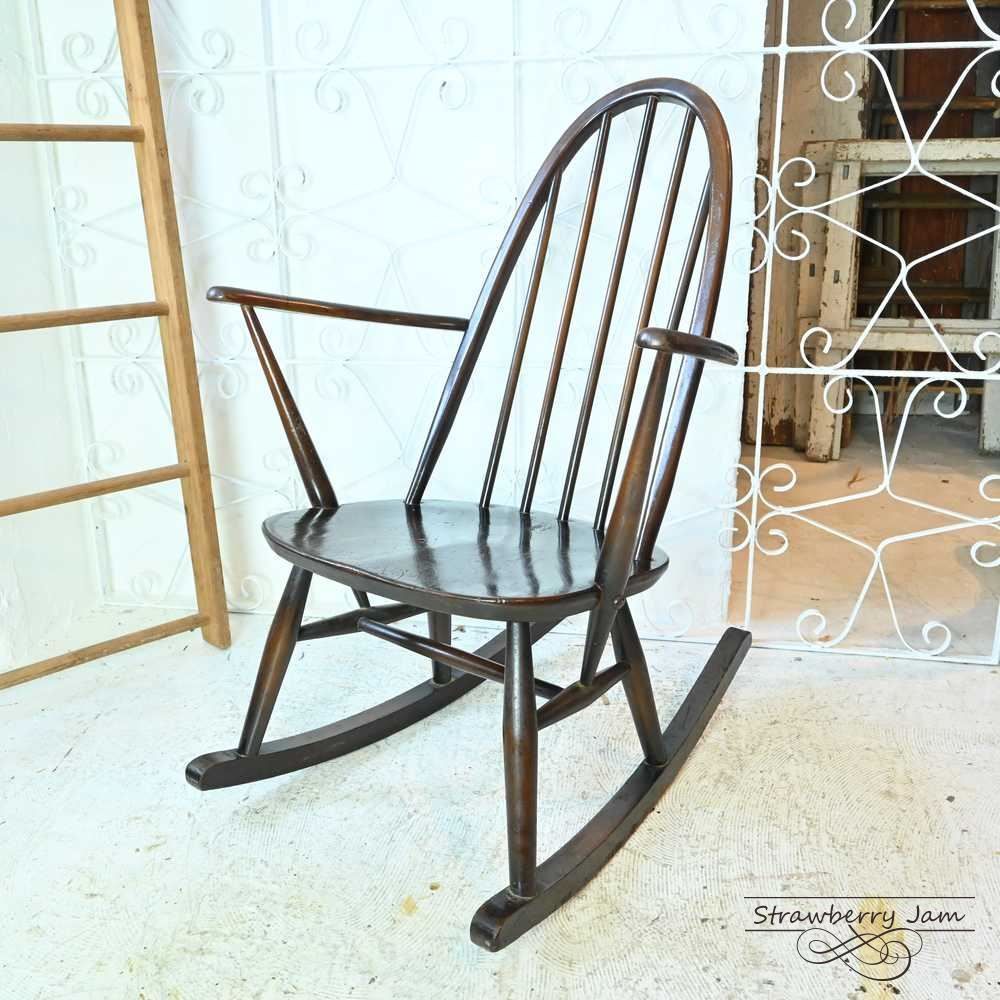 L3705-241 英国アンティーク ERCOL ロッキングチェア クエーカー L3705-241 英国アンティーク ERCOL アーコールチェア ロッキング