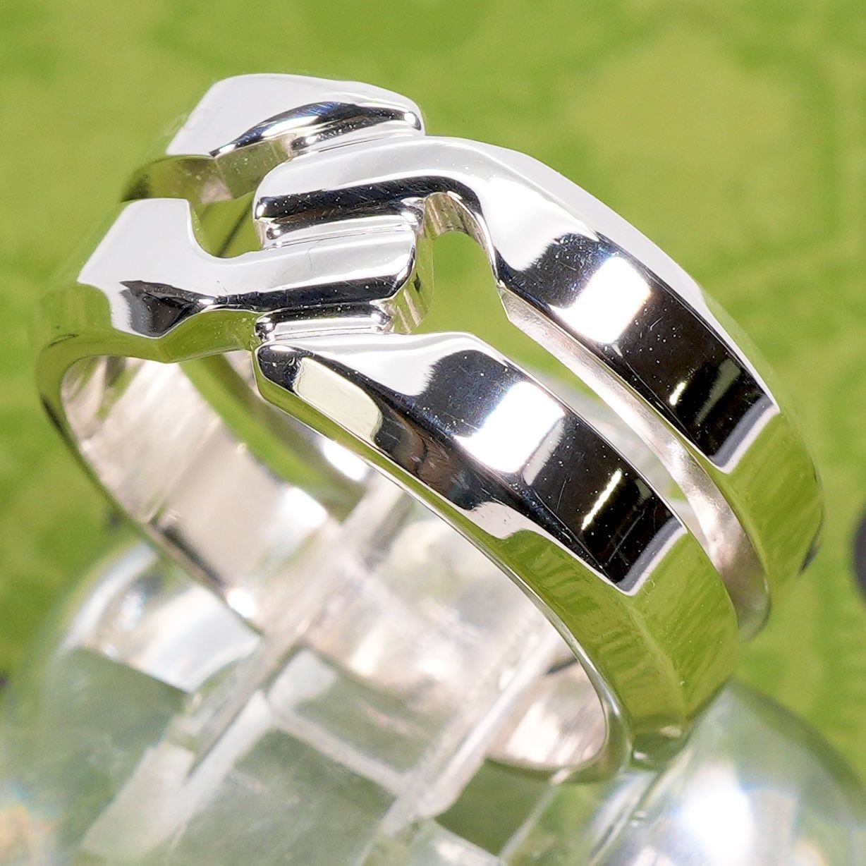 極美品 #18 グッチ インフィニティ ノット ワイド リング/24-5725S