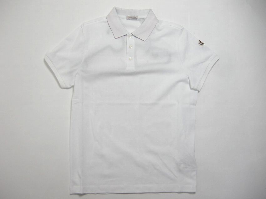 サイズS-XL□新品□モンクレール 半袖 襟ロゴ ポロシャツ 白 ホワイト 