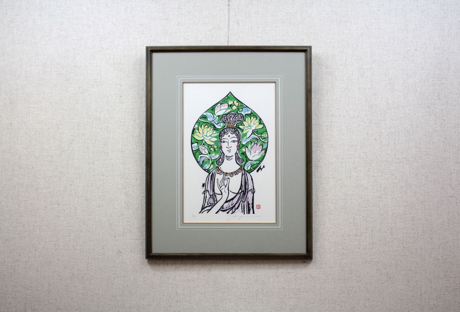 玉村拓也『観音様』木版画 絵画 玉村拓也『観音様』木版画 絵画 - メルカリ