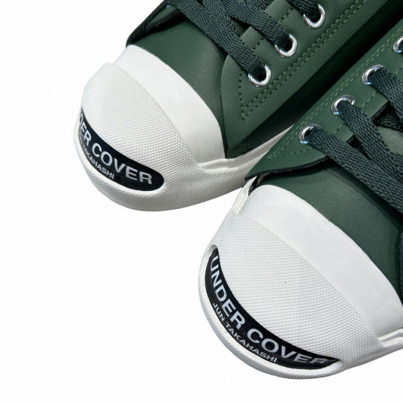 未使用品 アンダーカバー UNDERCOVER TOE LOGO LEATHER SNEAKER ロゴ レザー スニーカー GREEN L 27- 27.5cm 緑 グリーン UC2D9F02 メンズ - メルカリ