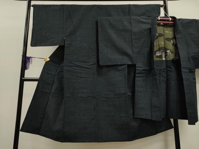 平和屋着物男性　紬　アンサンブル　80亀甲　正絹　逸品　CAAL4640dy