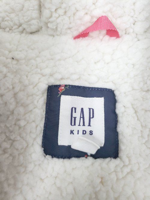 ◇ GAP ギャップ キッズ 子供服 花柄 長袖 中綿ジャケット サイズ130 ネイビー ピンク ホワイト レディース P  【1408200007420】