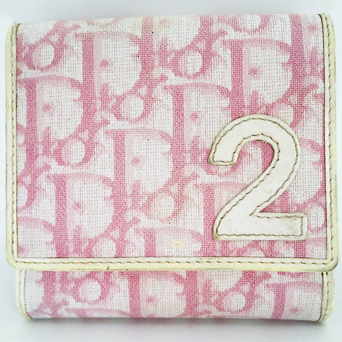 Christian Dior トロター ピンク 三つ折り財布