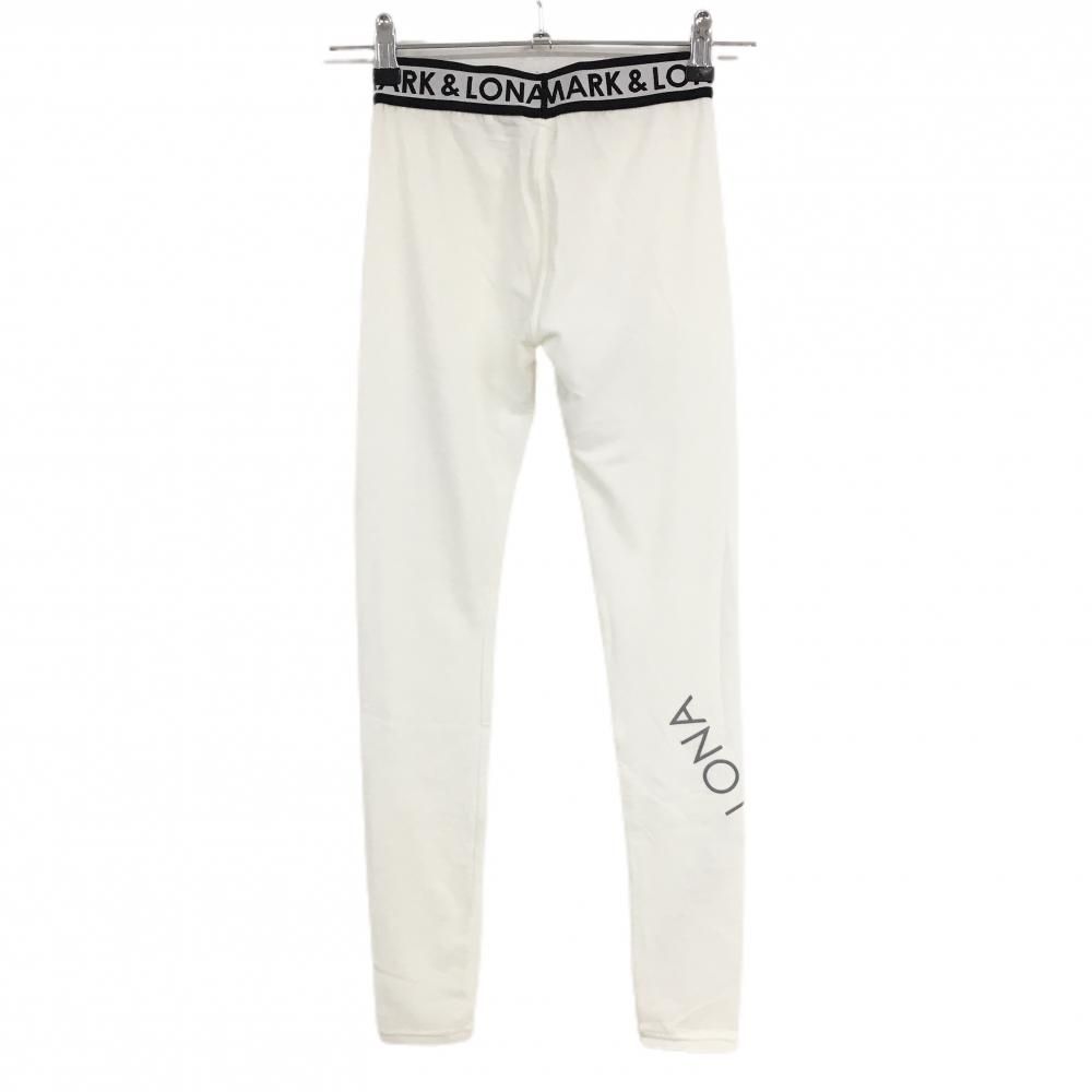 マークアンドロナ レギンス アイボリー 表微起毛 スパッツ 査定時開封 レディース 36 S ゴルフウェア MARK＆LONA