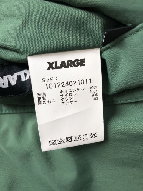 中古】 X-LARGE エクストララージ REVERSIBLE DOWN JACKE ブラック×グリーン L 111400046 - メルカリ