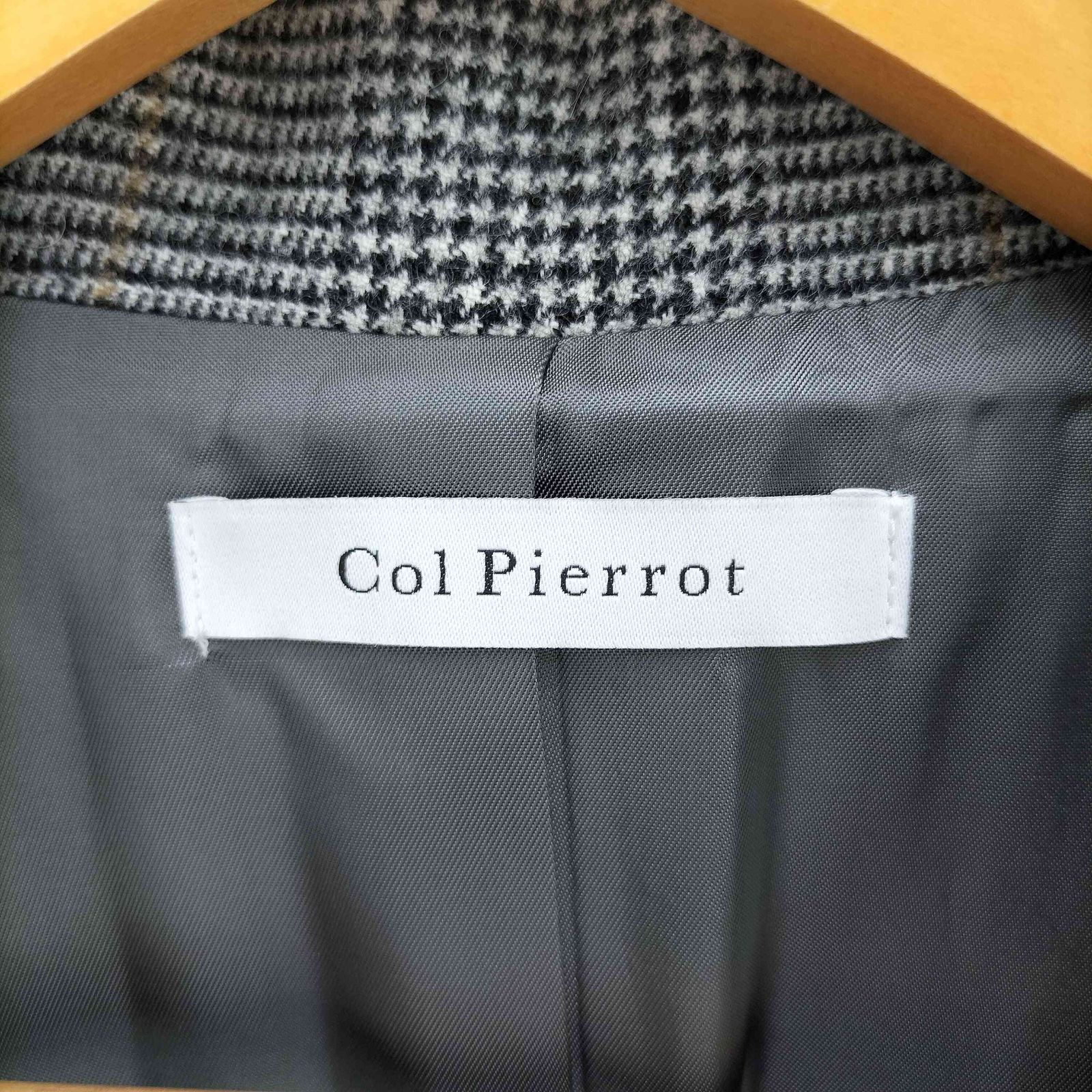 コルピエロ Col Pierrot ラミネートボンディングチェックコート