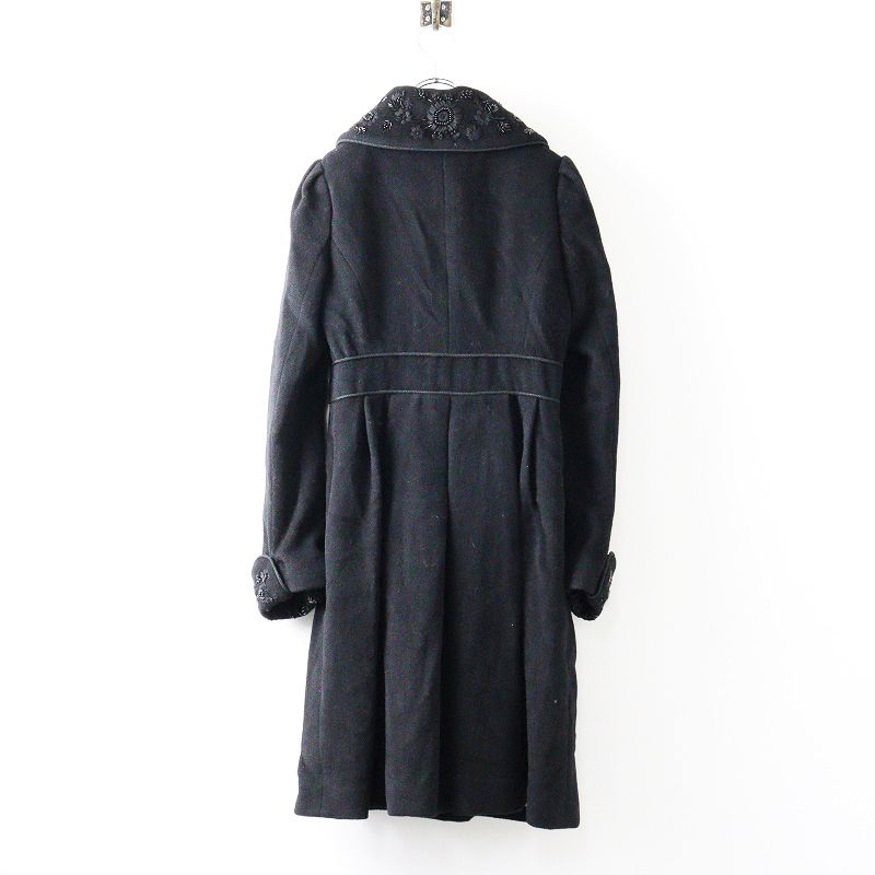 ロイスクレヨン Lois CRAYON フラワー刺繍 ビジュー付き ウール 受注