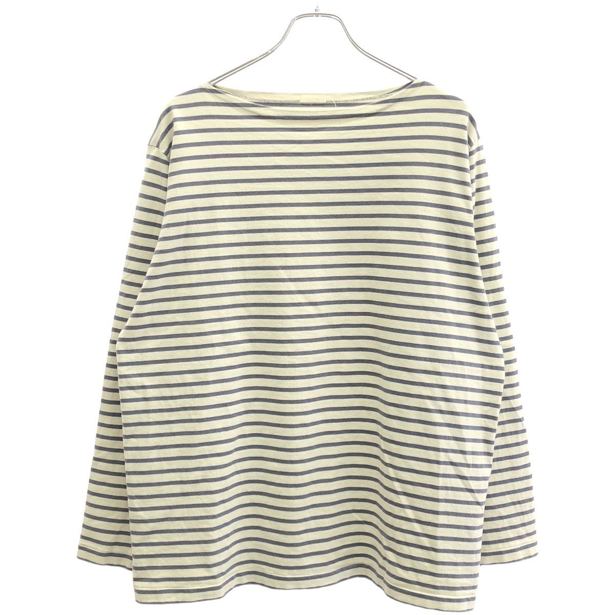 COMOLI コモリ 21SS ボートネックボーダーカットソー T01-05017 ホワイト×ブルー系 2