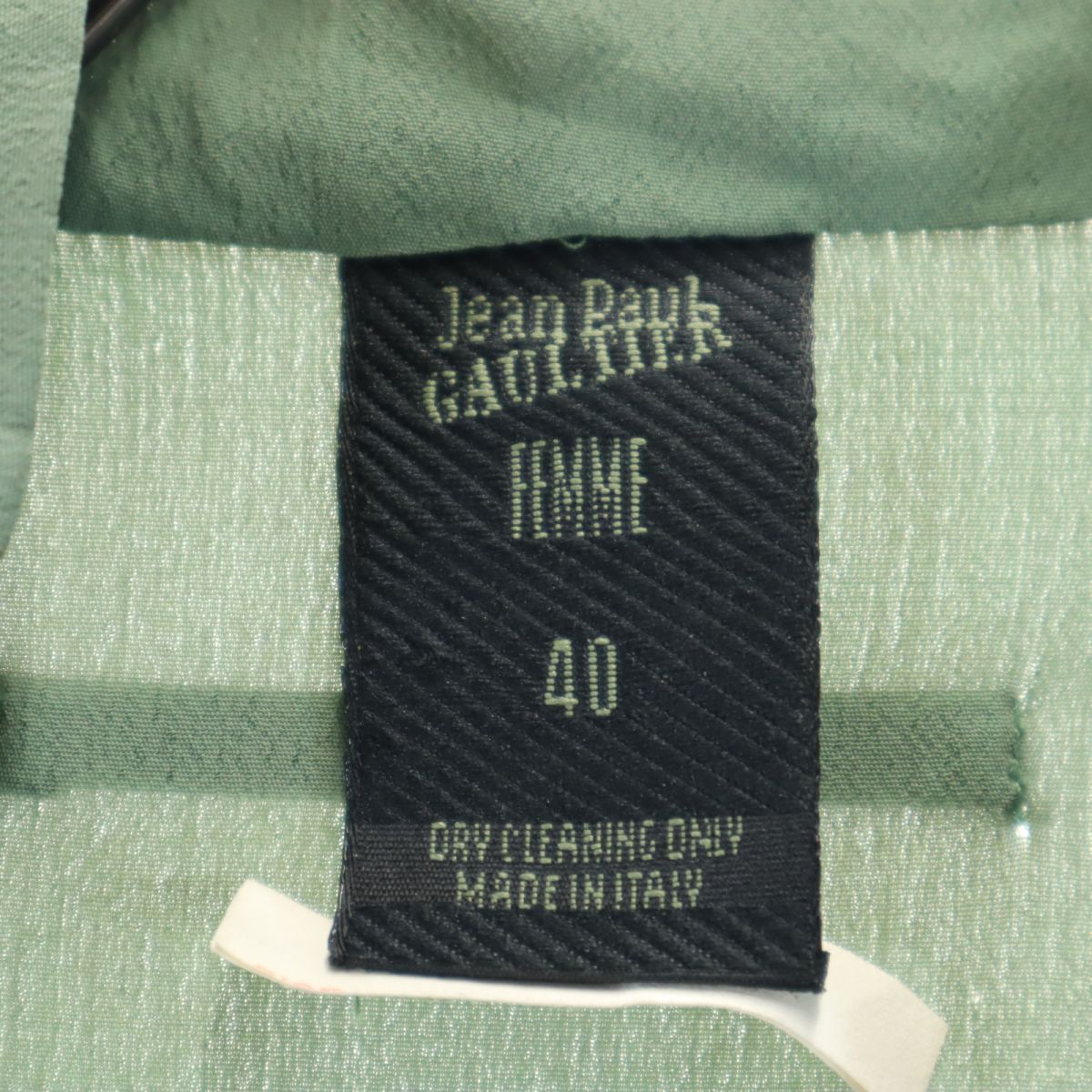 ジャンポールゴルチェ イタリア製 半袖 シャツ 40 グリーン系 JEAN PAUL GAULTIER ブラウス レディース ジャンポールゴルチェ イタリア製 半袖 シャツ 40 グリーン系