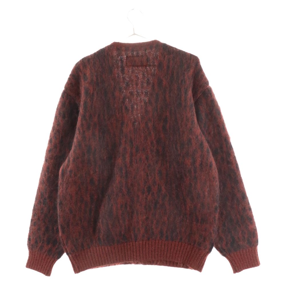 WACKO MARIA レオパード　モヘア　ニット　ジャガード　カーディガン S LEOPARD MOHAIR KNIT JACQUARD CARDIGAN (TYPE-1)【WHITE