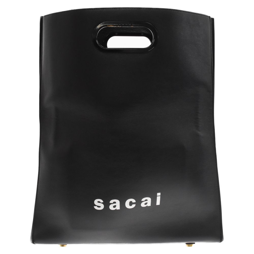 Sacai (サカイ) Logo Print Medium Shopper Tote Bag ロゴプリント ショッパーバッグ トートバッグ ブラック S033-01