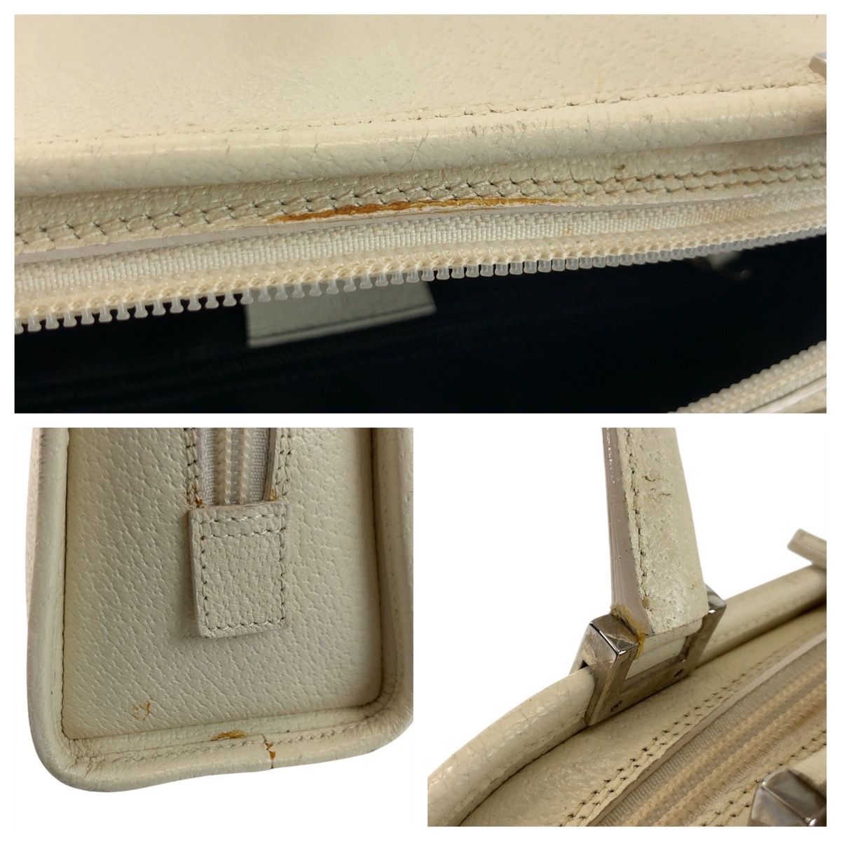 GUCCI グッチ ジャッキー ホワイト シルバー金具 レザー 002