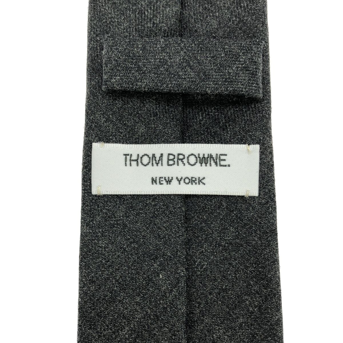 THOM BROWNE トム ブラウン ウールネクタイ グレー - メルカリ
