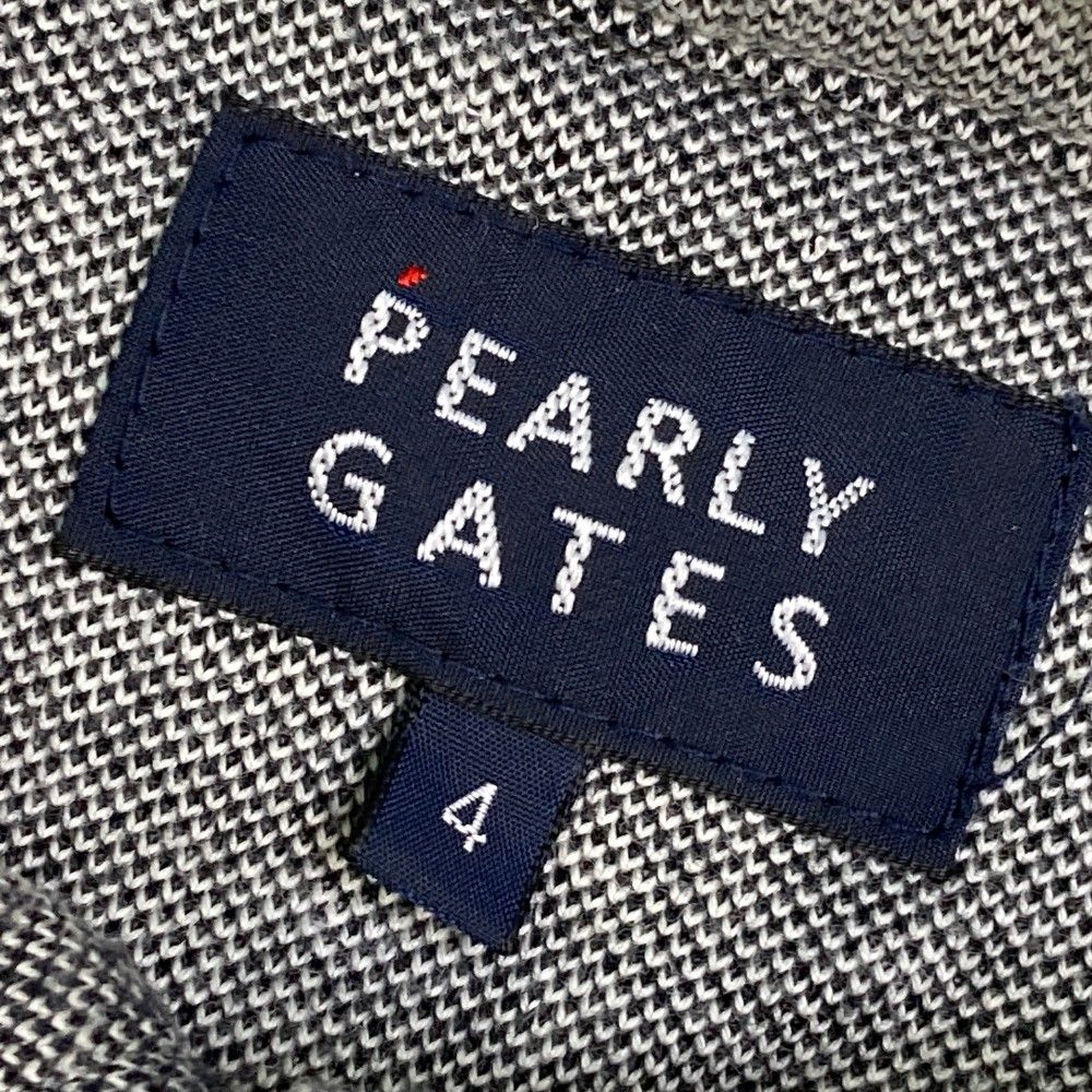 サイズ：4 PEARLY GATES パーリーゲイツ  長袖ポロシャツ  グレー系 [240101464031] ゴルフウェア メンズ ストスト サイズ：4 PEARLY GATES パーリーゲイツ 長袖ポロシャツ グレー