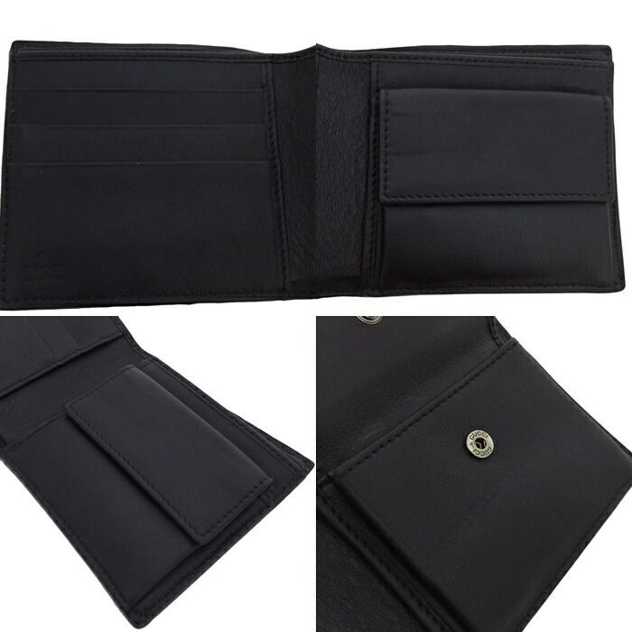 グッチ 二つ折り 財布 黒 ブラック シマ 146223 2184 - メルカリ