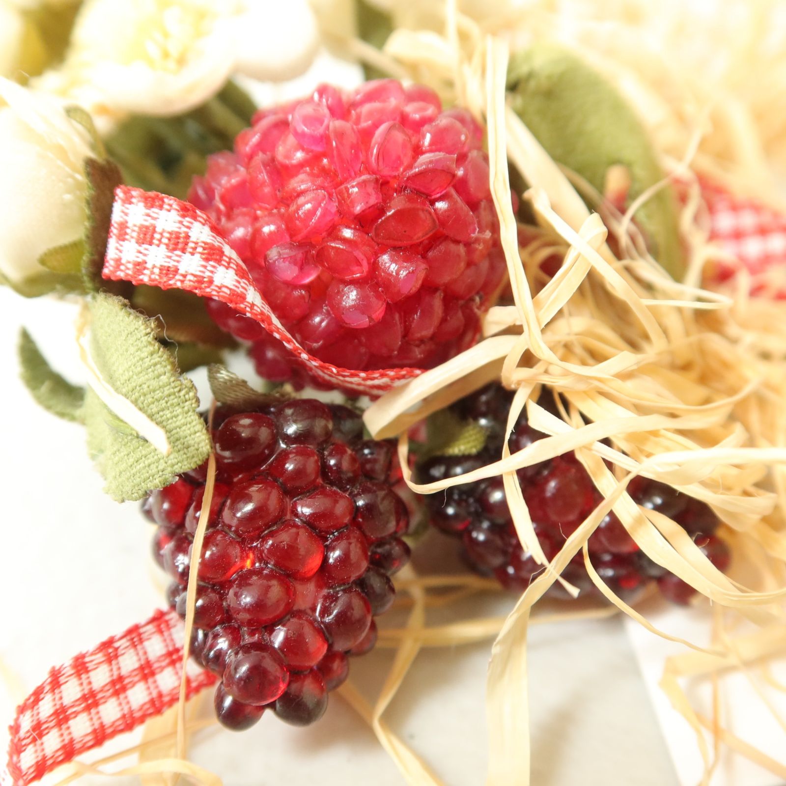 美品：紙タグあり】ピンクハウス☆苺とイチゴの花、藁のブーケ