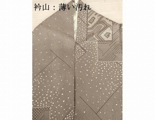 平和屋着物□上質な小紋 破れ色紙霞文 金彩 逸品 BAAK6913xi