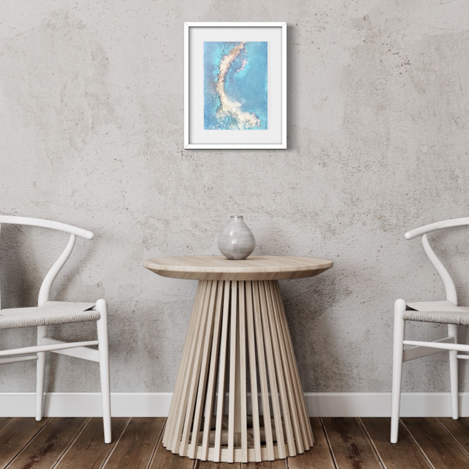 抽象画 f４ F4号 335×243㎜ 抽象画 テクスチャー アート 原画 海 空 絵 絵画