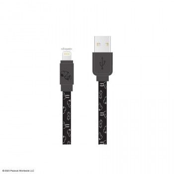 ピーナッツ スヌーピー Lightningケーブル ブラック SNG-743BK