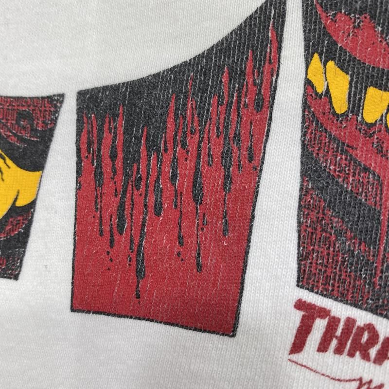 中古】THRASHER 90s Hanesタグ PUSHEAD Tシャツ ホワイト サイズ 中古】THRASHER 90s Hanesタグ PUSHEAD Tシャツ ホワイト サイズ
