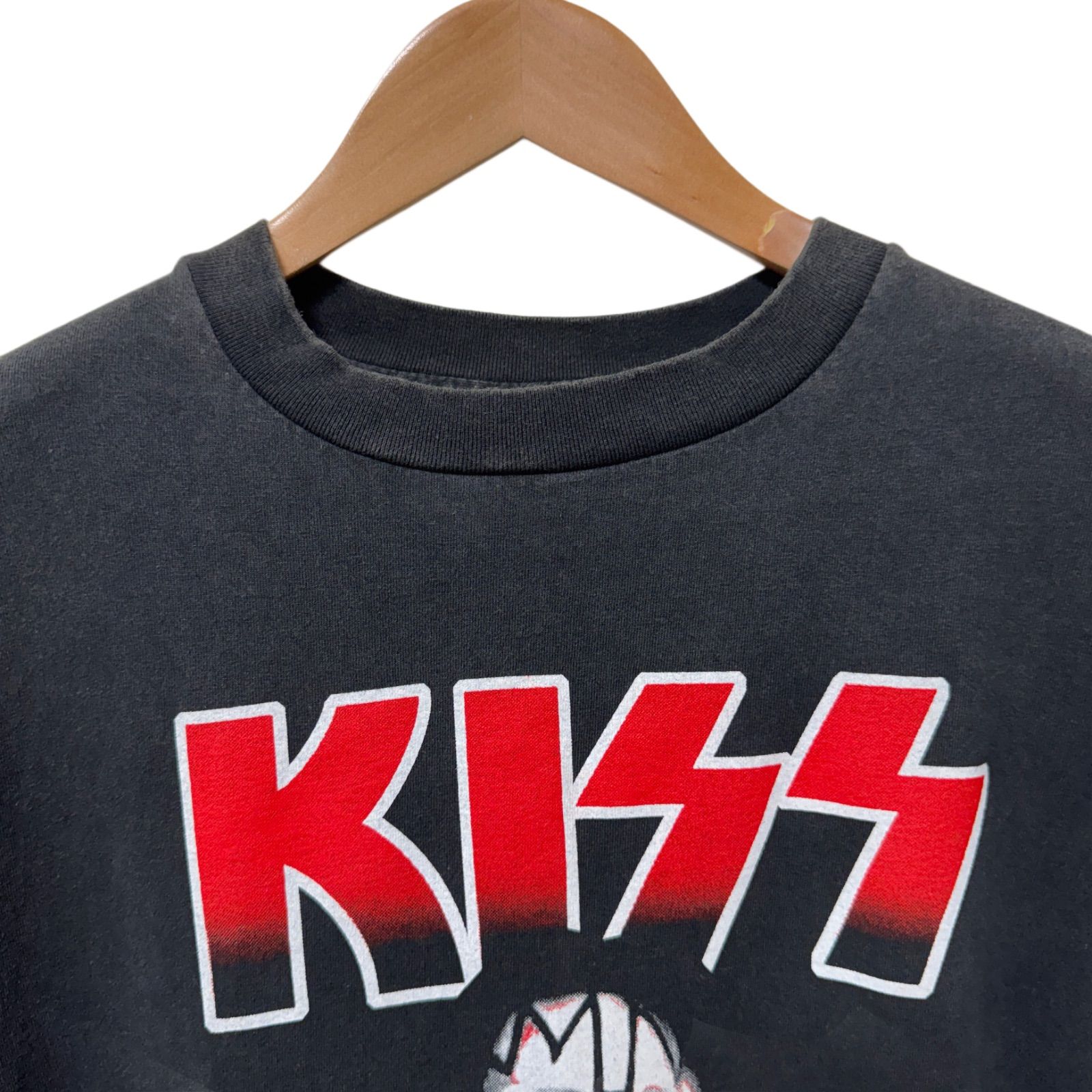 KISS GIANT USA フェード ブラック tシャツ XL vintage キス Tシャツ XLサイズ ブラック KISS 90s USA製 タルテックス