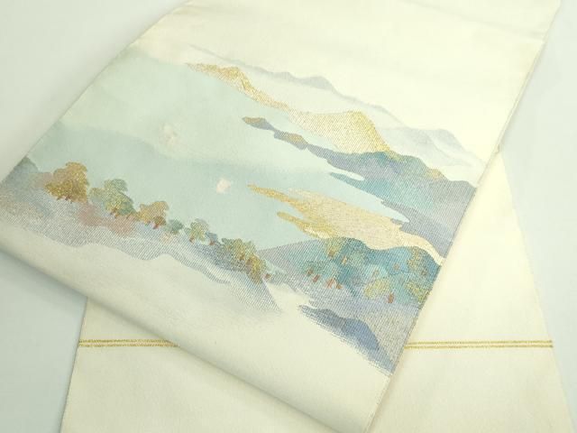 平和屋本店□極上 西陣 小川英謹製 爪掻き本綴れ 八寸名古屋帯 京天の