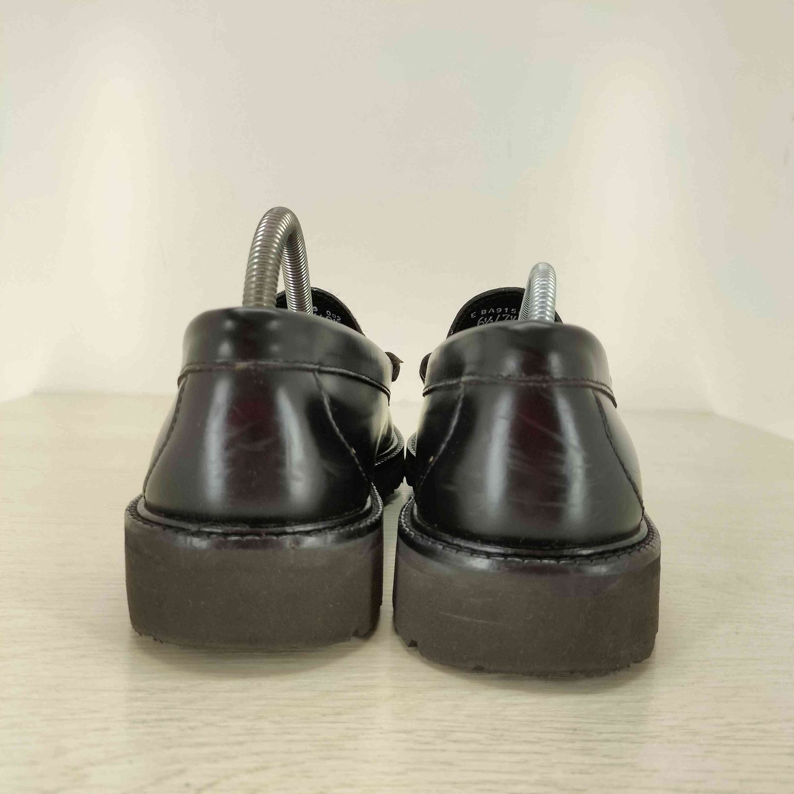 ジーエイチバス G.H.BASS WEEJUNS BLACK&LEOPARD RUG SOLE ハラコ