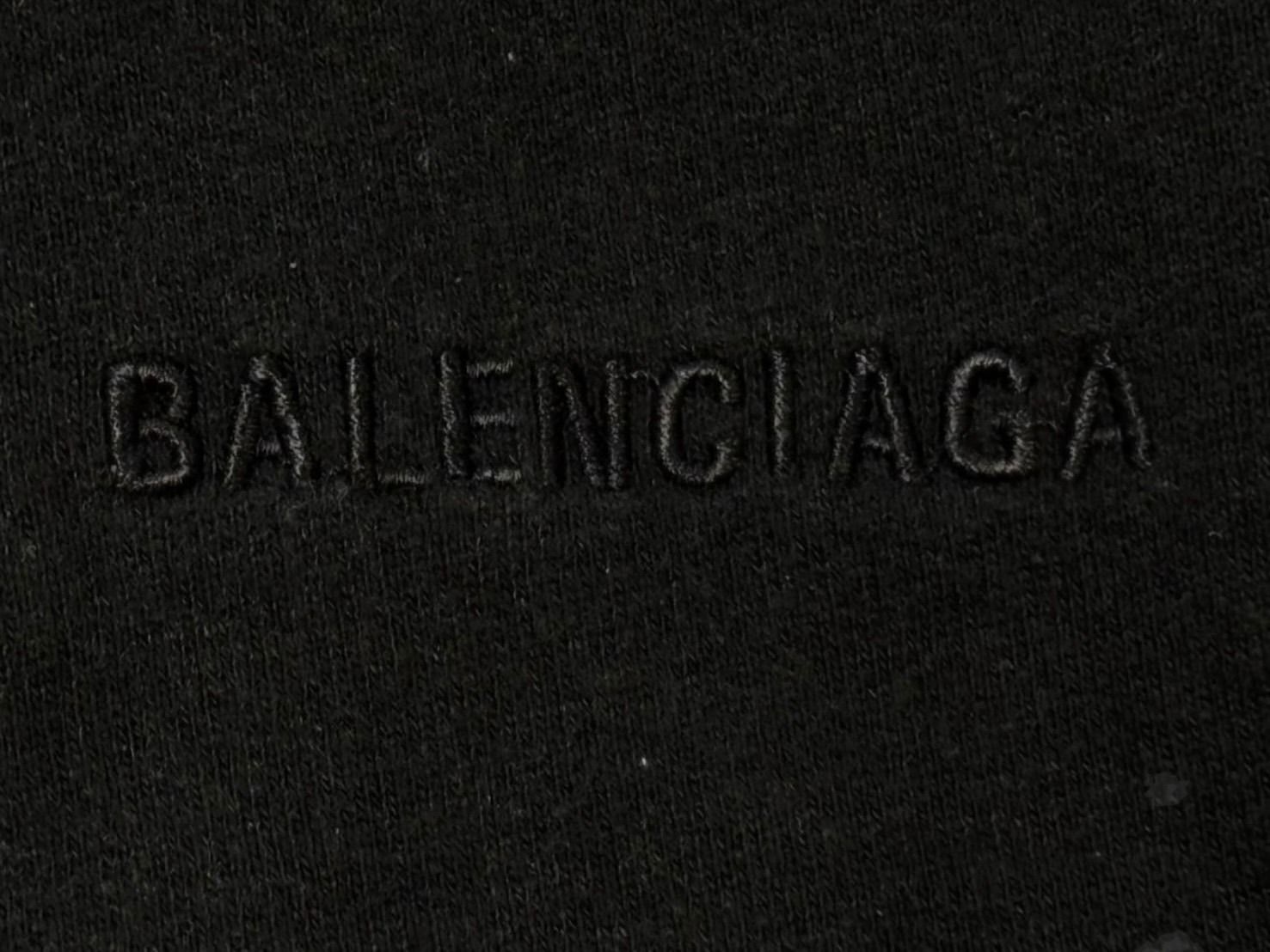  バレンシアガ スウェット キッズ 558145 TDV 29 ポルトガル製 コットン ポリエステル ブラック サイズ2 4 c 074775 トレーナー トップス