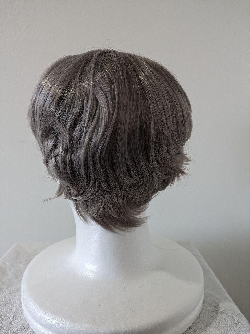 フルウィッグ ショート ゆるカール 医療 グレーヘアーウィッグ　シルバーかつら フルウィッグ ボブ グレーヘア カール シルバーヘア 白髪 かつら