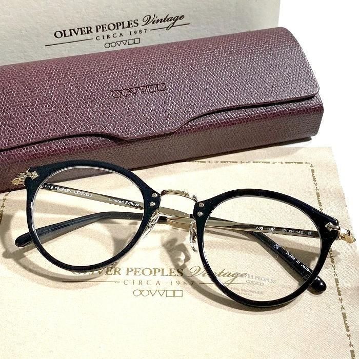 OLIVER PEOPLES オリバーピープルズ 505 雅 ボストン メガネ メガネフレーム 伊達眼鏡 アイウェア ケース付き OV7953 定価3.9万 BK Limited Edition ▲088 50604w06 WWW_NOITHATQUANGTHANH_NET