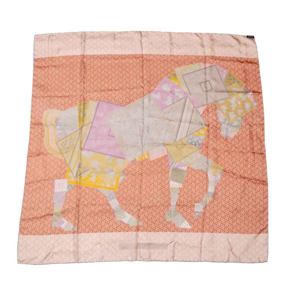 名東】エルメス カレ90 スカーフ Cheval sur mon Carre シルク100