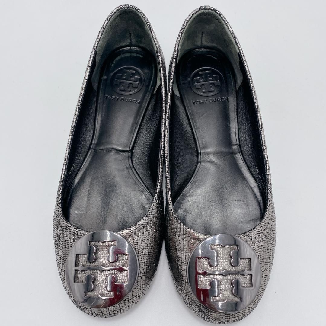 TORY BURCH バレエシューズ シルバーボンベ 5 1/2 トリーバーチ