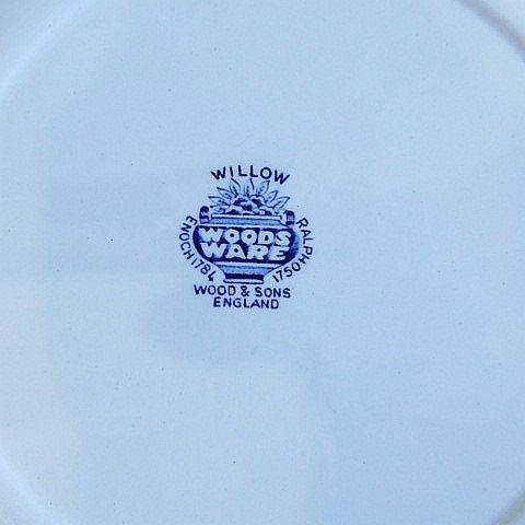 イギリスWoods & Sons 社ブルーウィロー皿 25cm イギリスWoods & Sons 社ブルーウィロー皿 25cm - メルカリ