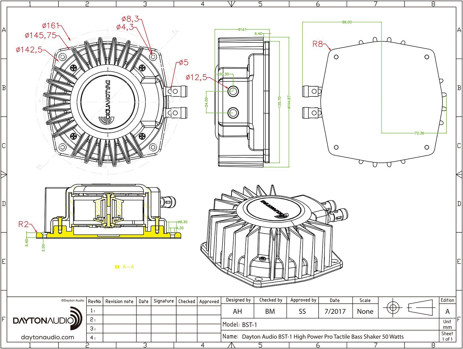 振動体感ユニット DAYTONAUDIO BST-1 ハイパワー プロ バス