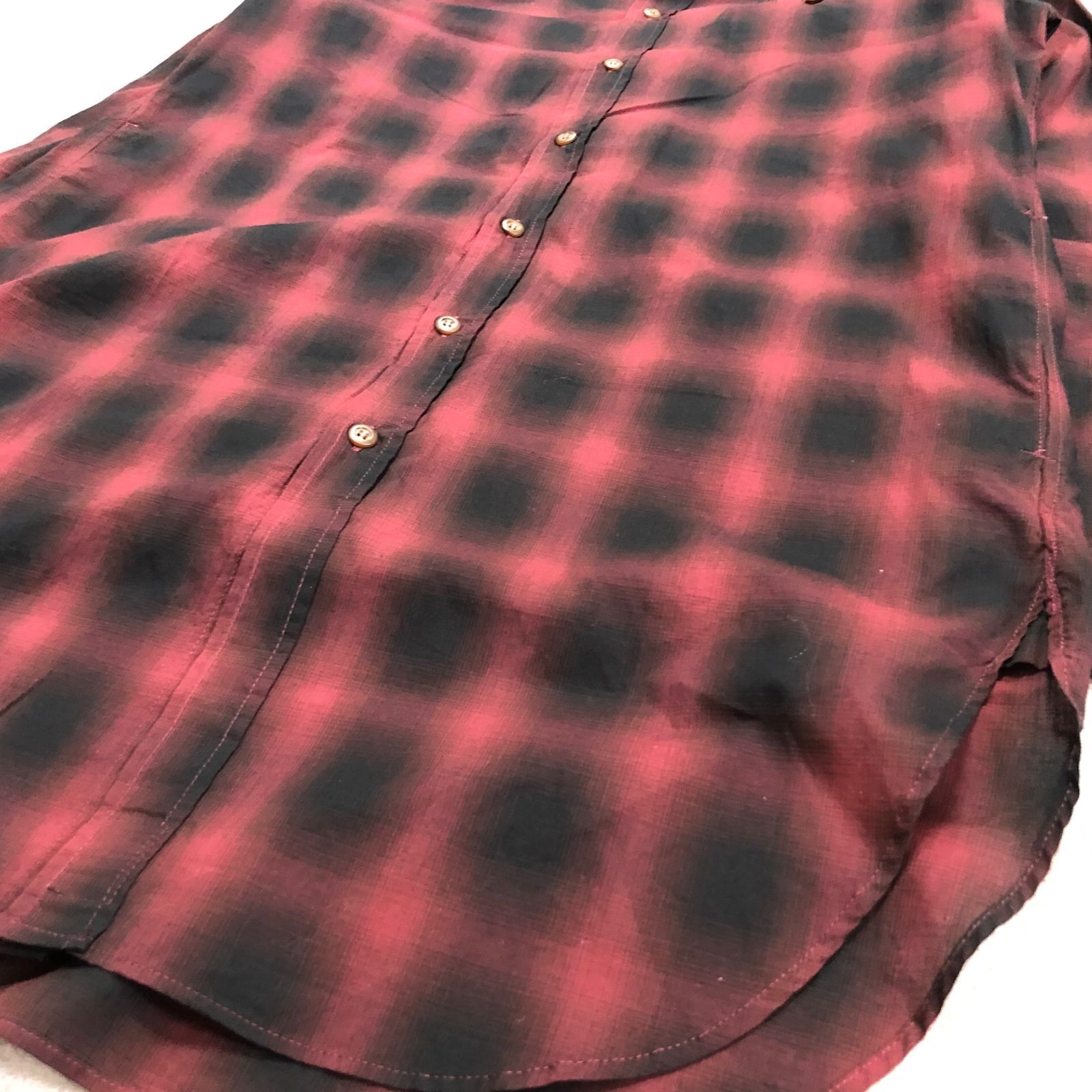 RUDE GALLERY LONG SHIRT ロングシャツ オンブレチェック
