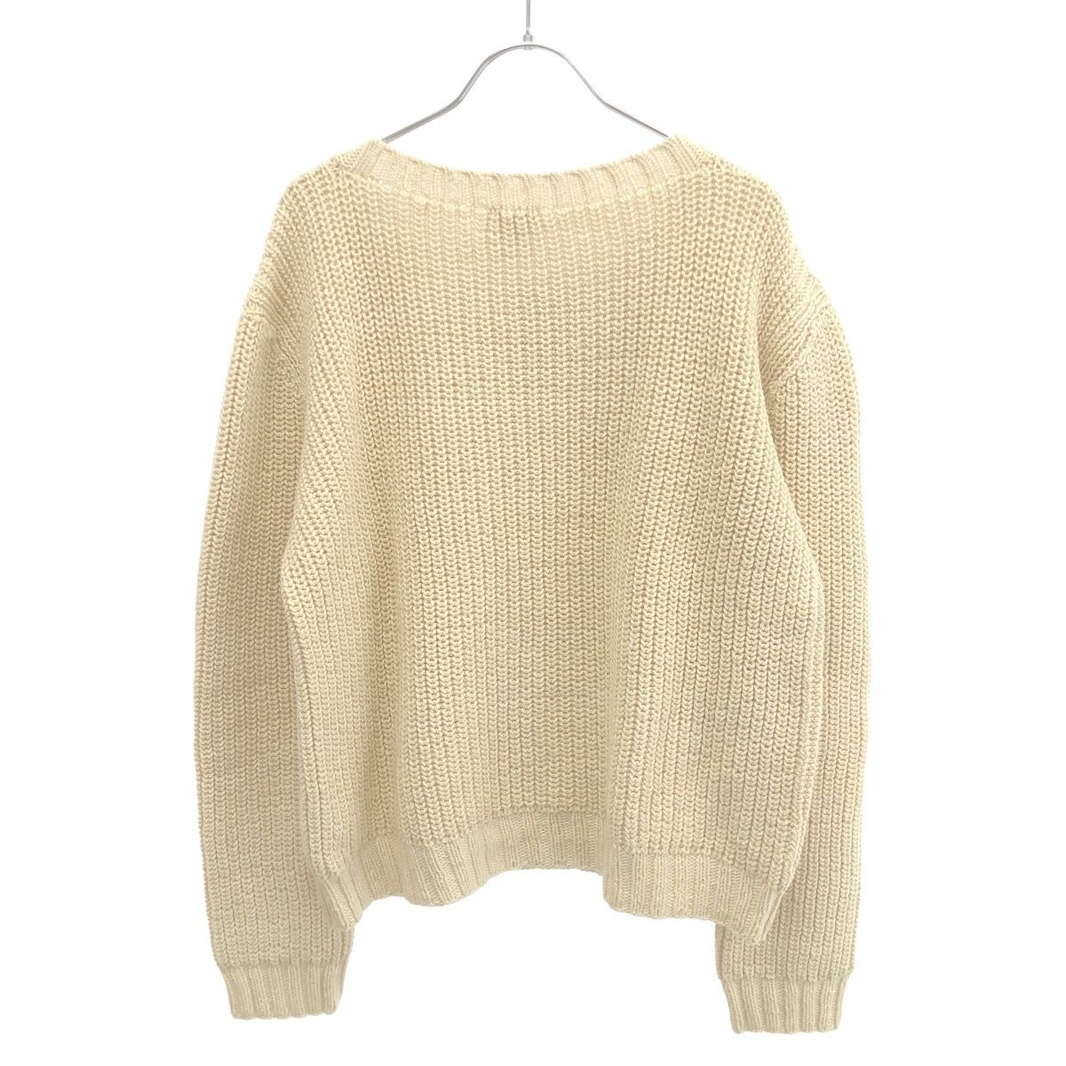 knit brary ニットブラリー コットンアルパカニットセーター アイボリー S