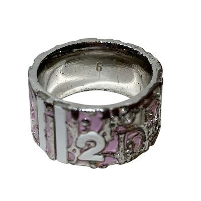 クリスチャンディオール Christian Dior トロッター柄 指輪 リング 総柄 アクセサリー 12号 ピンク