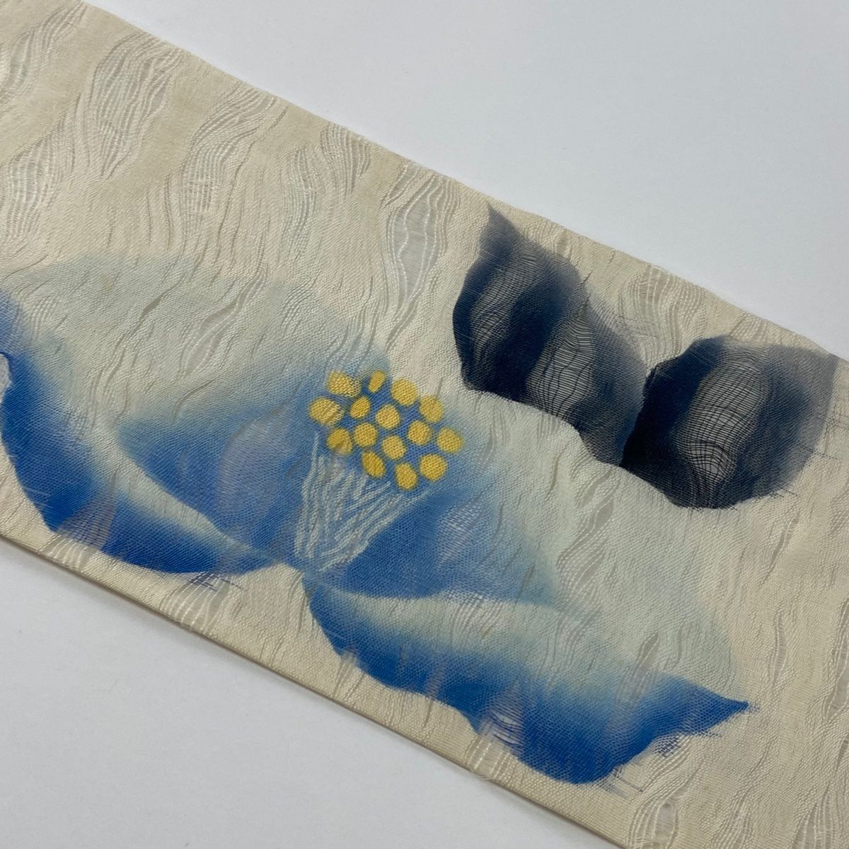 名古屋帯 秀品 夏帯 草花 クリーム 正絹 【中古】 - メルカリ