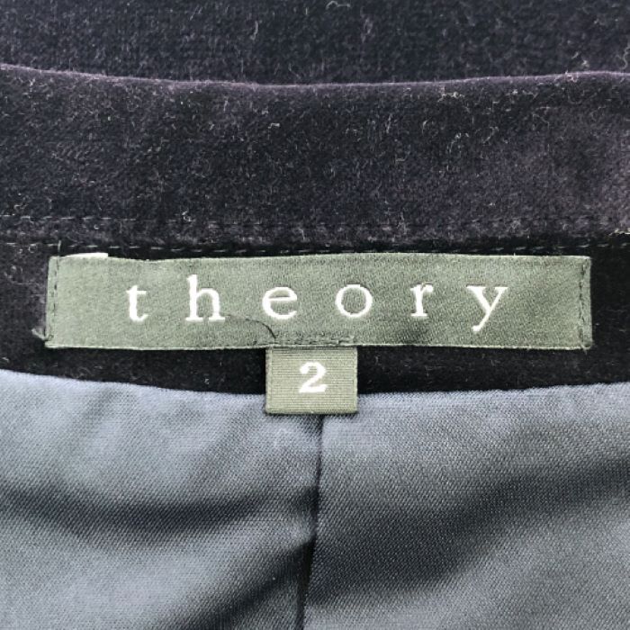 セオリー Theory ベロアジャケット 総裏 サイズ2 パープル【中古