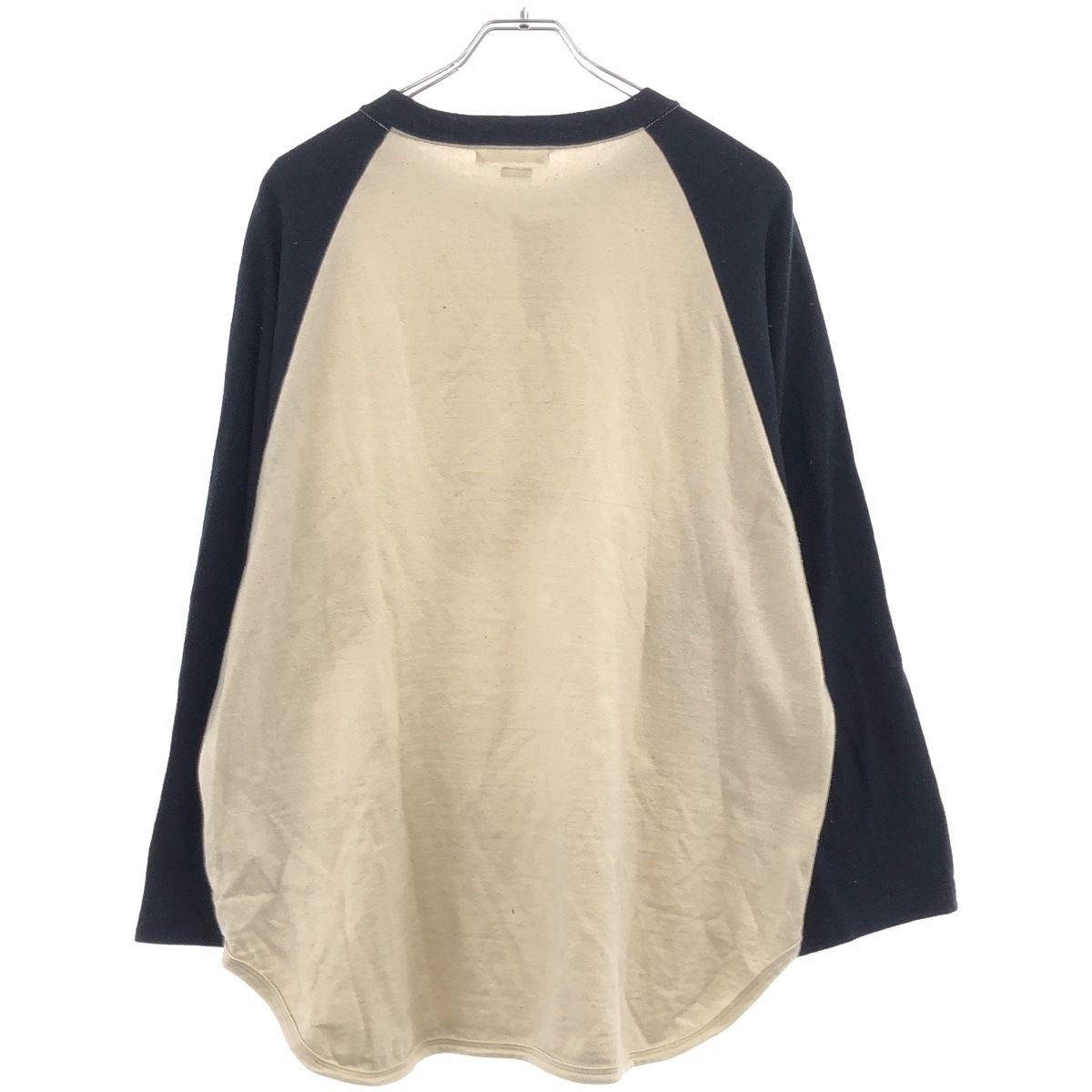 blurhms ブラームス 23AW Baseball Raglan Tee コットンシルクネップベースボールラグランTシャツ  BHS23F027_TwoTone アイボリー×ブラック 2 - メルカリ