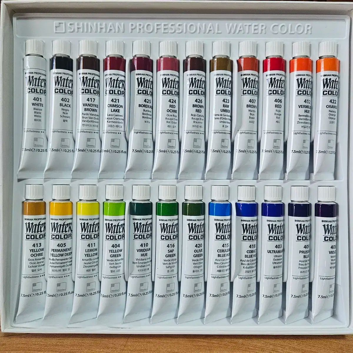 シンハン 専門家向け 水彩画 絵の具 24 5 セット
