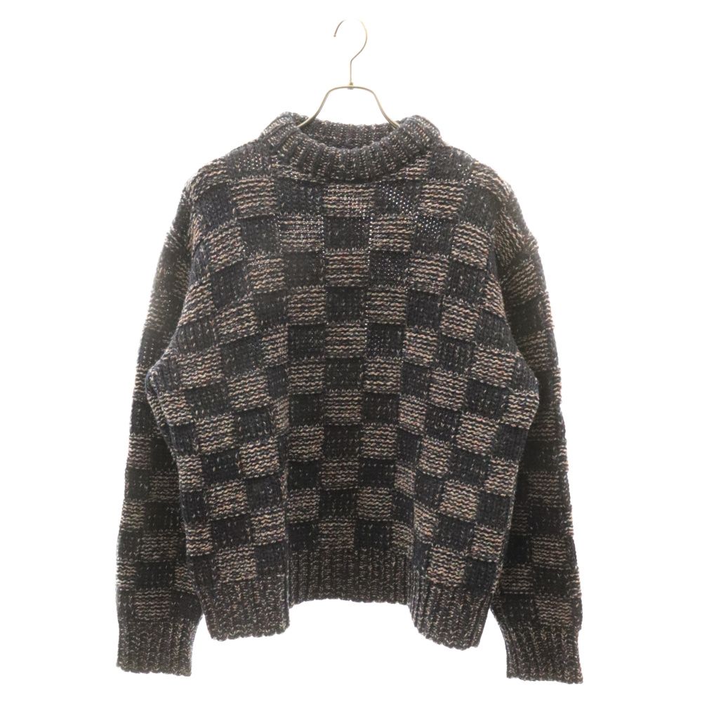 MARNI (マルニ) 19AW チェック クルーネック ニット セーター ネイビー 