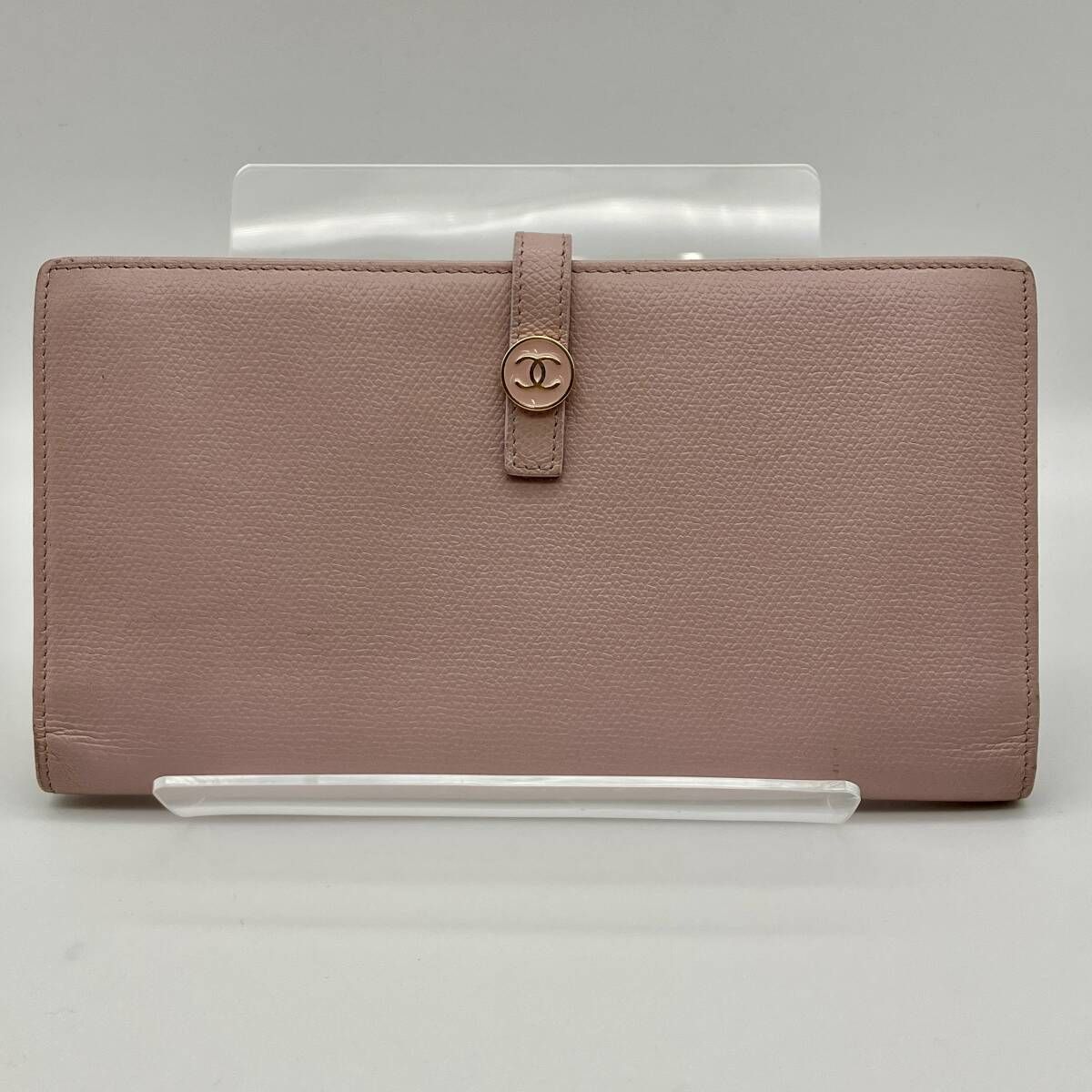 シャネル 長財布 ココボタン ２つ折り カード FN61 CHANEL シャネル ココボタン 二つ折り財布 ブラック キャビア