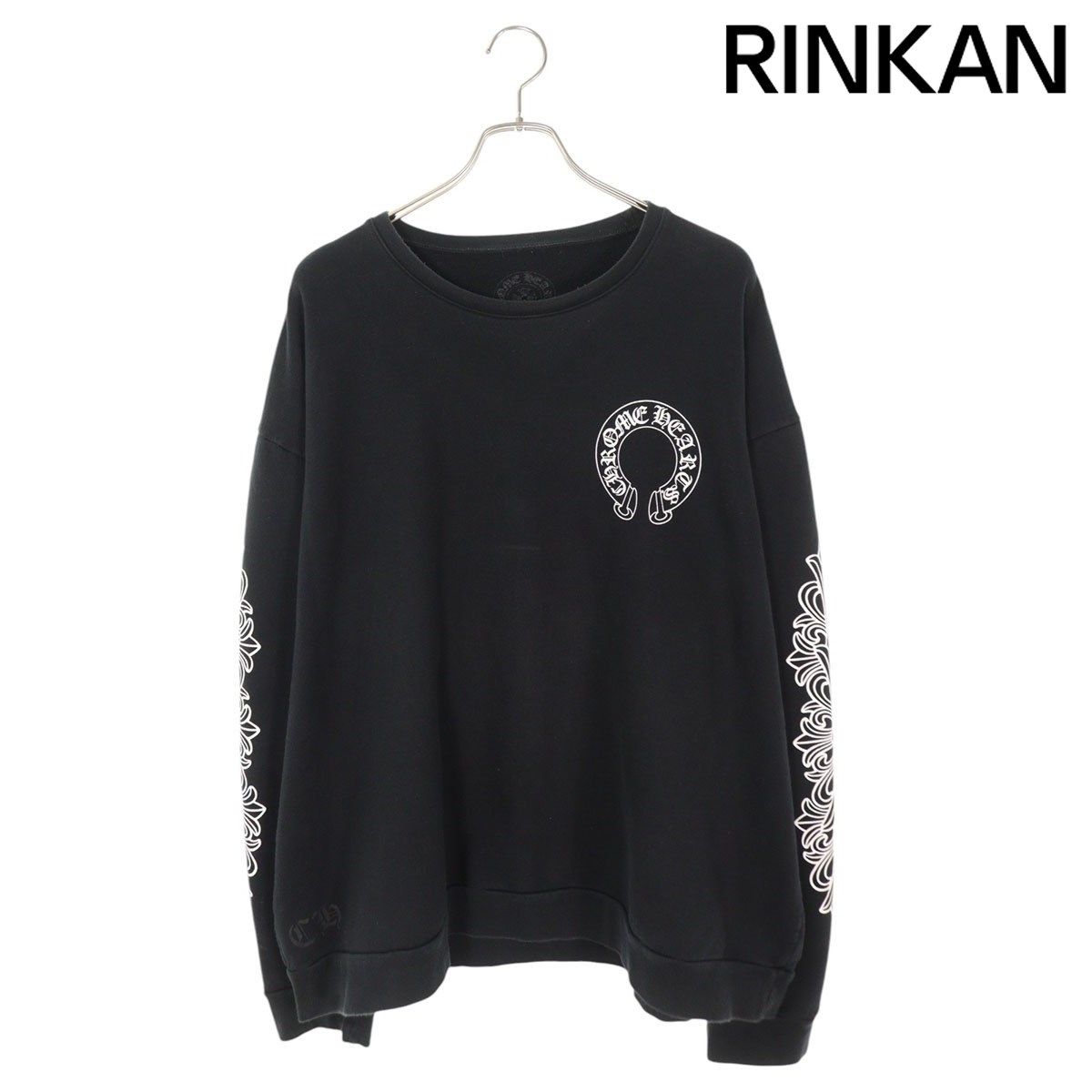 クロムハーツ  SWTSHRT PLVR バックホースシュー袖フローラルプリントスウェット メンズ XXL